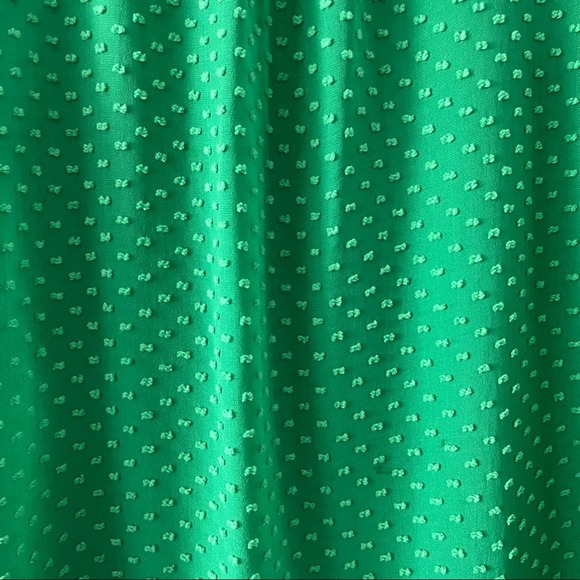 J.  Crew Green Swiss Dot Silk Blend L/S Sheer Blouse sz 2 - Picture 7 of 9
